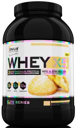 Genius Nutrition Whey X5 900g Biscotti Cookies (Keksz)