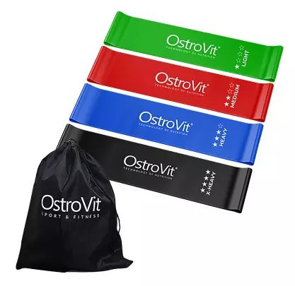 OstroVit Training Bands 4 pcs + bag (Ellenállásos Gumiszalag 4db+táska) 4 Erősség