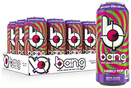 Bang Energy Karton BANG RTD 12x500ml Swirly Pop (Savanyú Cukorka)