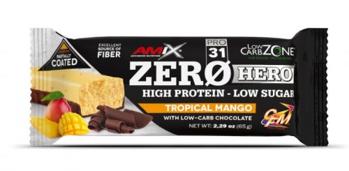 AMIX Low-Carb ZeroHero 31% Protein Low Sugar Bar 65g Tropical Mango (Mangó)
