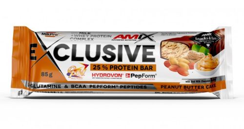 AMIX Exclusive Protein Bar 85g Peanut Butter Cake (Mogyoróvaj Torta)