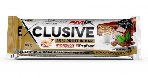 AMIX Exclusive Protein Bar 85g Moca Chocolate Coffee (Csokoládé Kávé)