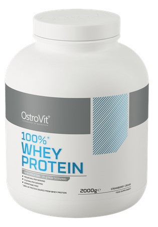 OstroVit 100% Whey Protein 2000g Strawberry Cream (Eper)