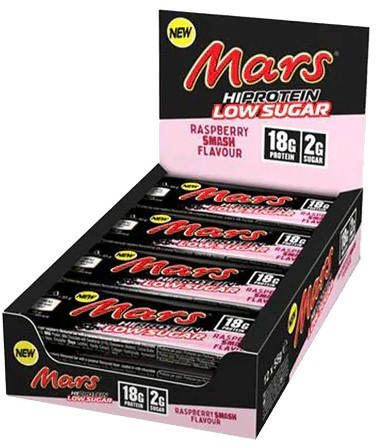 Snickers&Mars Karton HiProtein Bar 12x51-59g MARS LOW SUGAR RASPBERRY SMASH(Málna) EXP.:2025/09/12