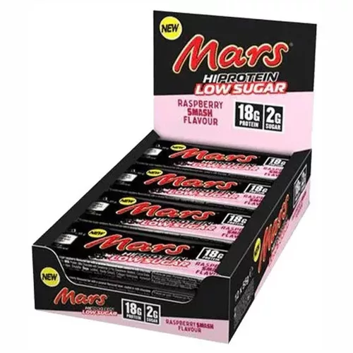 S&M Karton HiProtein Bar 12x55g MARS LOW SUGAR Raspberry Smash (Málna)
