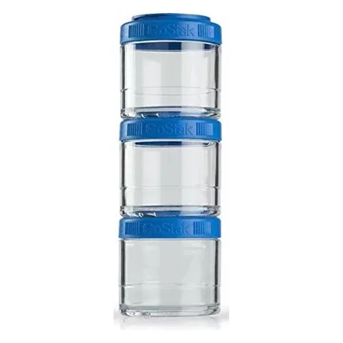 Blender Bottle Go Stak 3x100ml Cyan (Kék) 3 Részes Tároló Szett