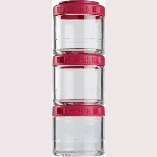 Blender Bottle Go Stak 3x100ml Pink (Rózsaszín) 3 Részes Tároló Szett