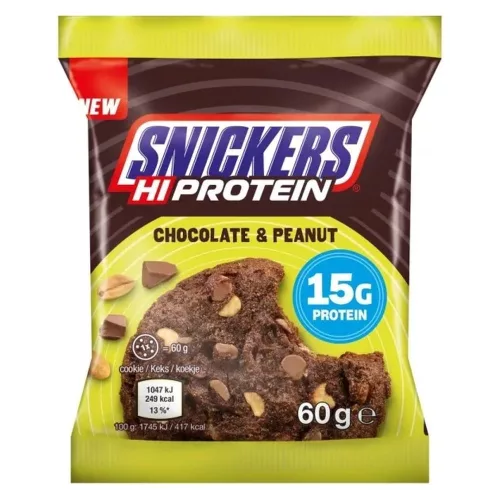 S&M Cookie HiProtein 60g SNICKERS Chocolate&Peanut (Csokoládé Mogyoró)