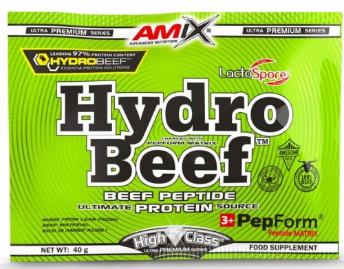 AMIX Hydro Beef 40g Peanut Choco Caramel (Mogyoróvaj Csokoládé Karamell)