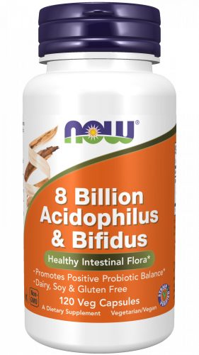 Now Foods 8 Billion Acidophilus & Bifidus 120 Veg Capsules 120 Kapszula