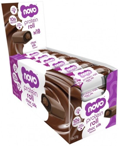 Novo Karton Protein Roll Bar 18x33g Choc Silk (Csokoládé)