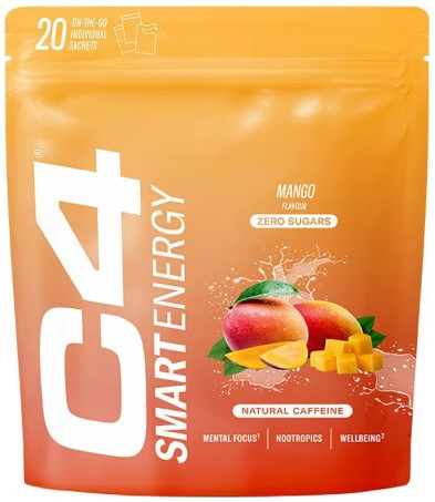 Cellucor C4 Smart Energy Powder 20 Sachets (20 Tasak) Mango (Mangó)