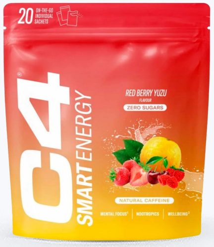 Cellucor C4 Smart Energy Powder 20x2,6g (20 Tasak) Red Berry Yuzu (Piros Gyümölcs)