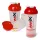 AMIX Shaker Monster Bottle 600ml Kapszula És Portartóval Red/Transparent (Piros/Átlátszó)