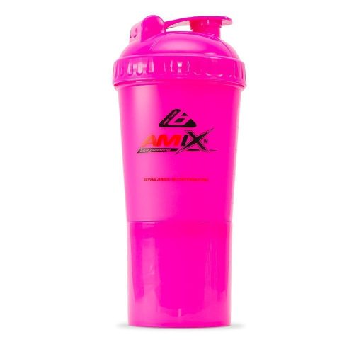 AMIX Shaker Monster Bottle 600ml Kapszula És Portartóval Red (Piros)