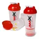 AMIX Shaker Monster Bottle 600ml Kapszula És Portartóval Red/Transparent (Piros/Átlátszó)