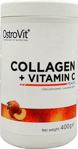 OstroVit Collagen + Vitamin C 400g Raspberry Lemonade Mint (Málna Limonádé Menta)