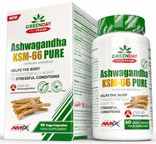 AMIX GreenDay® ProVEGAN Ashwagandha KSM-66 Pure 60 Veg Caps 60 Kapszula