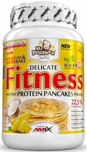 AMIX Mr.Poppers Fitness Protein Pancakes 800g Pineapple Coconut (Ananász Kókusz)