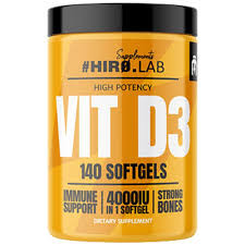 Hiro.Lab Supplements Vitamin D3 4000 IU 140 Softgels 140 Gélkapszula EXP.:2025/11/30
