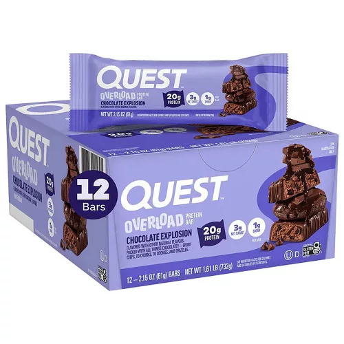 Quest Nutrition Karton Overload Protein Bar 12x58g